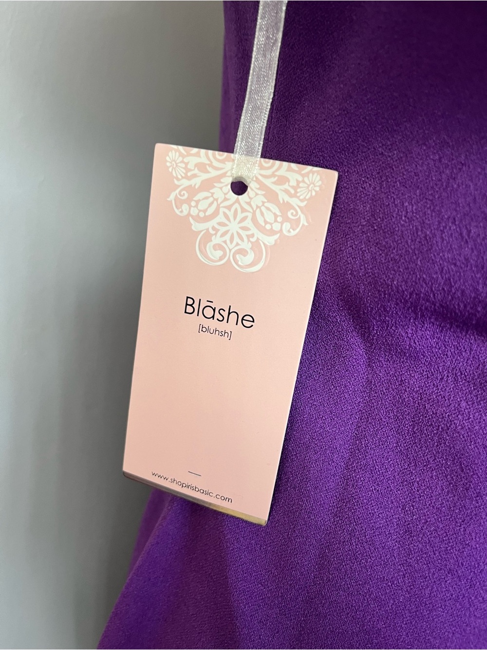 Off-Shoulder Ruffle One-Shoulder Purple Dress - Picture 4 of 5